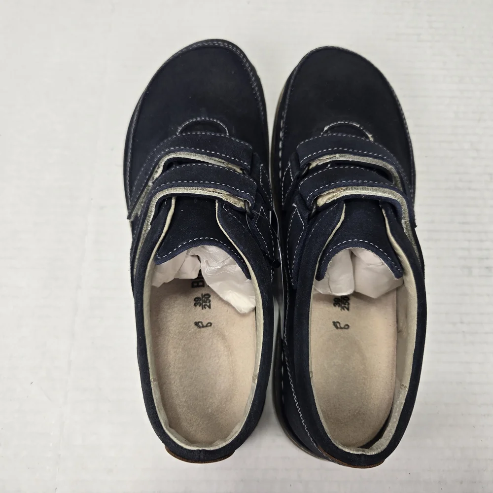 Birkenstock Unisex Tyler Oxford Velcro Closure Blue Suede Shoes EU 39 US W8 M6 - Picture 7 of 12